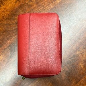 Mundi mundex red leather organizer agenda